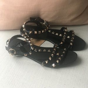 Rockstud Gladiator Jelly Shoes Black 5